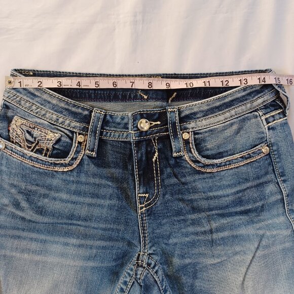 Vigoss Jeans Cropped Capri New York Heritage Fit Stretch Lowrise Size 4 Size 3 - Picture 11 of 13